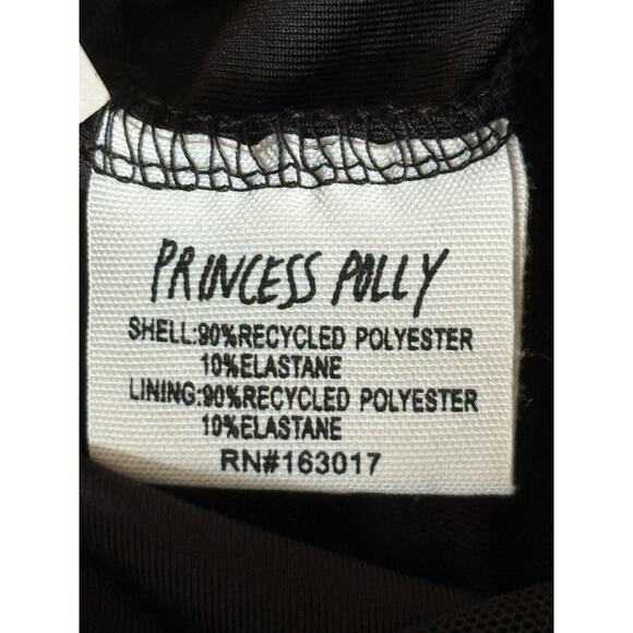 Princess Polly Charvi Sheer long sleeve ruched minidress size 10 - Picture 6 of 9